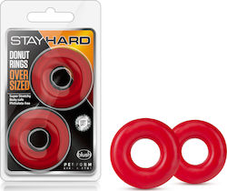 Blush Stay Hard Donut Rings Oversized 1.9cm Red