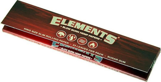 Elements Red Foițe de Țigări Rulate Slim King Size 33 foi 1buc