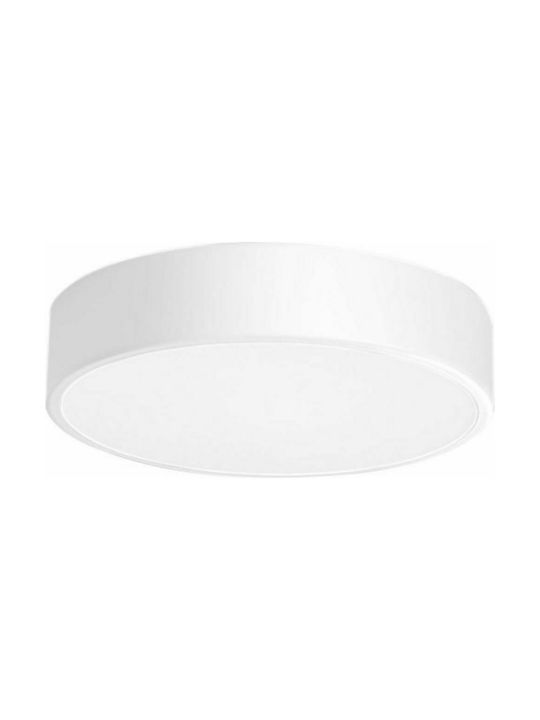 Spot Light Μοντέρνα Μεταλλική Πλαφονιέρα Οροφής με Ενσωματωμένο LED σε Λευκό χρώμα 30cm