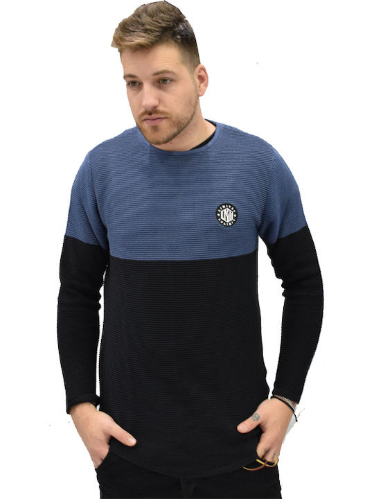 LIMIT21 Men's Knitted Blouse Blue-Black 1898