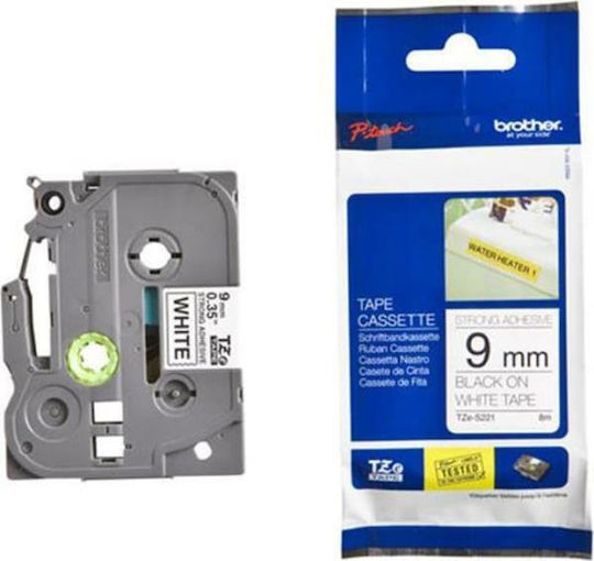 Brother Label Maker Tape 8m x 9mm in White Colour Compatible with Brother TZe/TZ