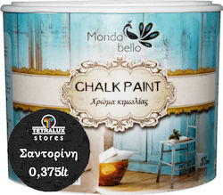 Mondobello Chalk Paint Χρώμα Κιμωλίας Σαντορίνη/Μαύρο 375ml