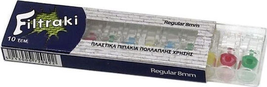Filtraki Cigarette Pipes Regular 8mm 10 Pieces