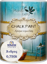 Mondobello Chalk Paint Χρώμα Κιμωλίας Άνδρος/Εκρού 750ml