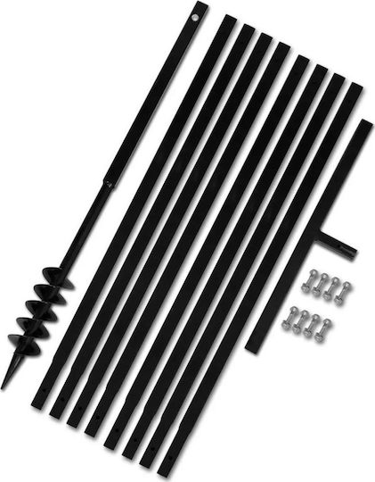 vidaXL Burghiu De Mână Cu Mâner De 80 Mm Și Tub De Extensie De 9 M Oțel 270540