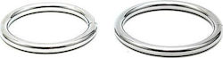 Rimba Welded Metal Cockring Set Σετ Δαχτυλίδια Πέους Μεταλλικά Ασημί