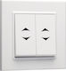 Makel Karea Recessed Wall Switch Rolling Shutters Two-Way with Frame White