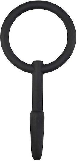 Sinner Gear Hollow Silicone Penisplug Pullring Expander in Black Color