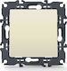 Aca Prime Recessed Electrical Lighting Wall Switch no Frame Basic Medium Aller Retour Ivory 1000110402