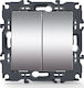Aca Prime Recessed Wall Switch Double Without F...