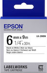 Epson LK-2WBN Etikettenband 9m x 6mm in Weiß Farbe 1Stück