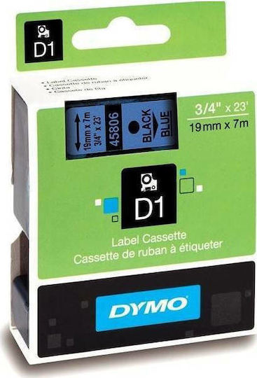Dymo 45806 Ταινία Ετικετογράφου 7m x 19mm σε Μπλε Χρώμα Συμβατή με Dymo D1