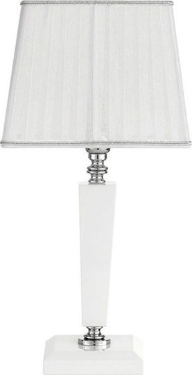 Ondaluce Cherub Glass Table Lamp for Socket E14 with White Shade and Base