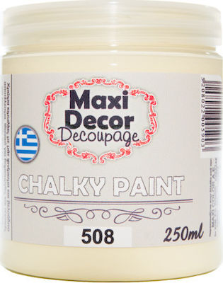 Maxi Decor Chalky Paint Χρώμα Κιμωλίας 508 Κίτρινο Παστέλ 250ml