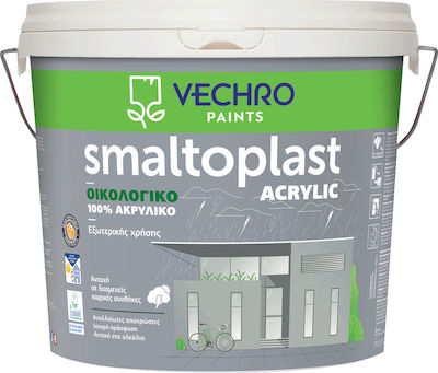 Vechro Smaltoplast Plastic Acrilyc Ecological Paint for Exterior Use White 10lt