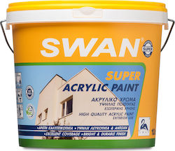 Swan Super Acrylic Пластмасов Боя за Външен Употреба 10лт