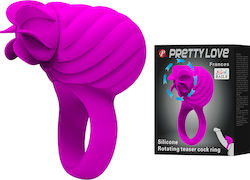 Pretty Love Frances Silicone Rotating Teaser Vibrating Cock Ring Schwanz Silikon Rosa