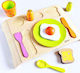 Classic World Готварска играчка / Кухненски принадлежности Breakfast Tray от дърво 15бр