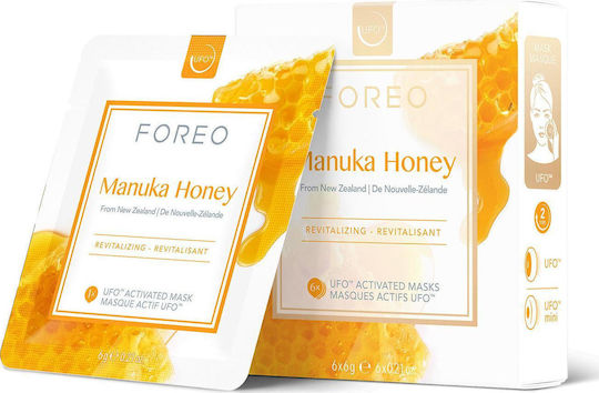Foreo Manuka Honey Μάσκα Ομορφιάς Προσώπου για Αναζωογόνηση 6 τμχ x 6gr