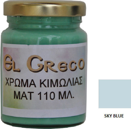 El Greco Metallic Chalk Paint Sky Blue 110ml 115100-110-36