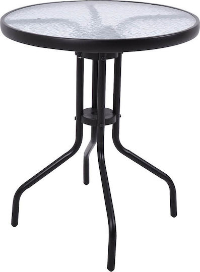 Tisch für kleine Außenbereiche Stabil Schwarz 60x60x71cm