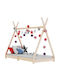Παιδικό Κρεβάτι Τύπου Montessori Μονό για Στρώμα 90x200cm Φυσικό