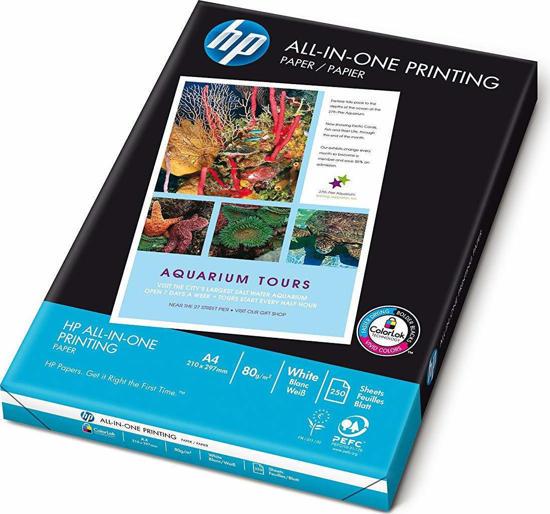 HP All In One Printing Χαρτί Εκτύπωσης A4 80gr/m² 250 φύλλα | Skroutz.gr