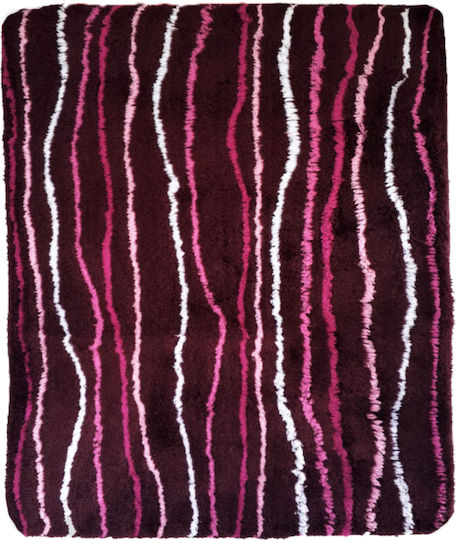 Meusch Badematte Synthetisch,Polyester/Cotton/Leather Rechteckig Rainbow Fuchsie 55x65cm