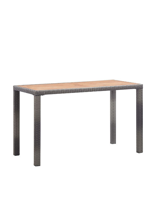 Garten- und Terrassentisch 123x60x74cm