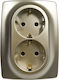 Aca Prime Double Walled Power Socket Champagne