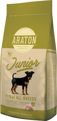 Araton Junior 15kg Dry Food for Puppies with Corn and Poultry