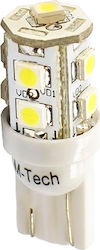 M-Tech Lamps Car & Motorcycle 9xSMD3528 Κίτρινο T10 LED Orange 12V 2pcs