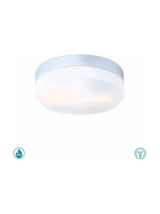 Globo Lighting Vranos Plafonieră de Exterior E27 în Culoare Argintiu 32112