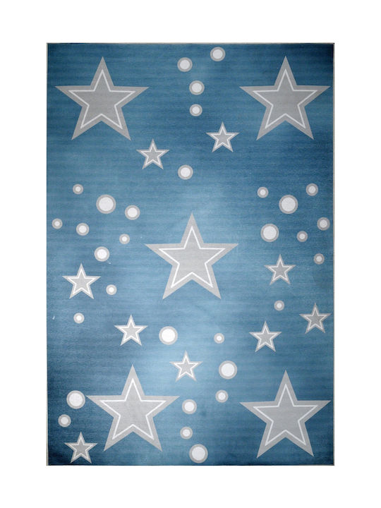 Tzikas Carpets 73014-021 Kinder Teppich Sterne Blau 140x200cm