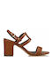 Envie Shoes Patent Leather Women's Sandals Brown