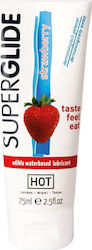 HOT Superglide Edible Water Based Lubricant Gel lubrifiant Căpșună 75ml