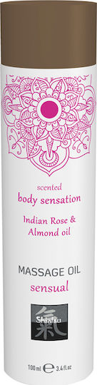 HOT Shiatsu Sensual Massageöl mit Duft Indische Rose Mandel 100ml