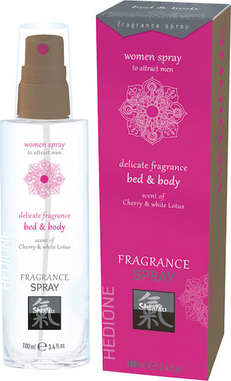 HOT Shiatsu Bed & Body Perfume with Pheromones in Spray with Scent Cherry White Lotus 100ml