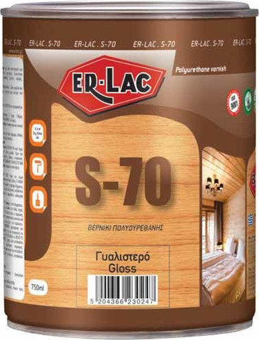ER-LAC Surface Varnish Polyurethane Solvent Based Colorless Gloss 750ml