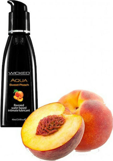 Wicked Aqua Flavored Vaginales Gleitmittel auf Wasserbasis als Gel Sweet Peach 60 ml