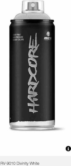 Montana Colors Spray Paint Hardcore Acrylic with Shiny Effect Divinity White RV-9010 400ml
