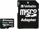 Verbatim Premium microSDXC 256GB Class 10 U1 UHS-I με αντάπτορα