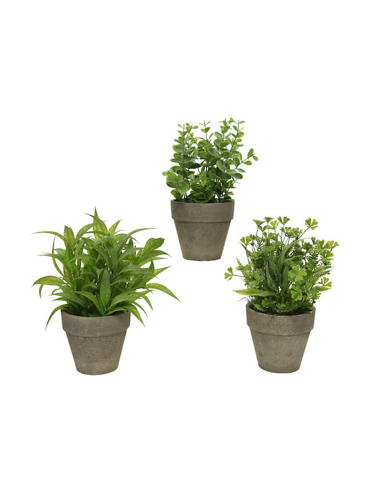 Kaemingk Artificial Plant in Small Pot Green 25cm