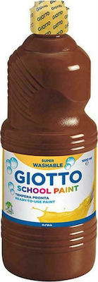 Giotto School Paint Tempera Colour Paint Bottle 1000ml Brown