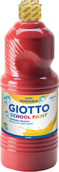 Giotto School Paint Tempera Colour Paint Bottle 1000ml Red