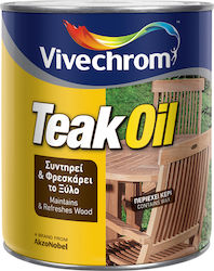 Vivechrom Teak Oil Νερού Άχρωμο Ματ 750ml