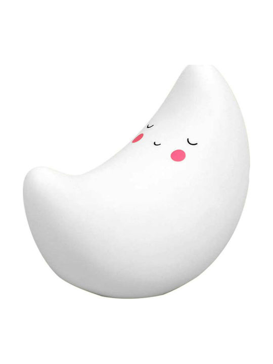 Kiokids Led Kids Decorative Lamp Moon with Color Changes White 15.5x9.5x13.5εκ.