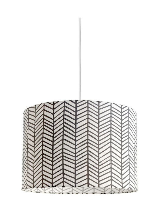 Veis Hesperis Scandinavian Single Bulb Kids Lighting Pendant of Fabric 60W with Drive Size E27 Black 35x24cm