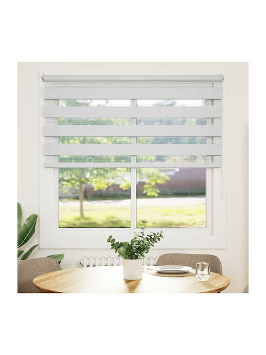vidaXL Roller Blinds Zebra Double White W140xH175cm 240222