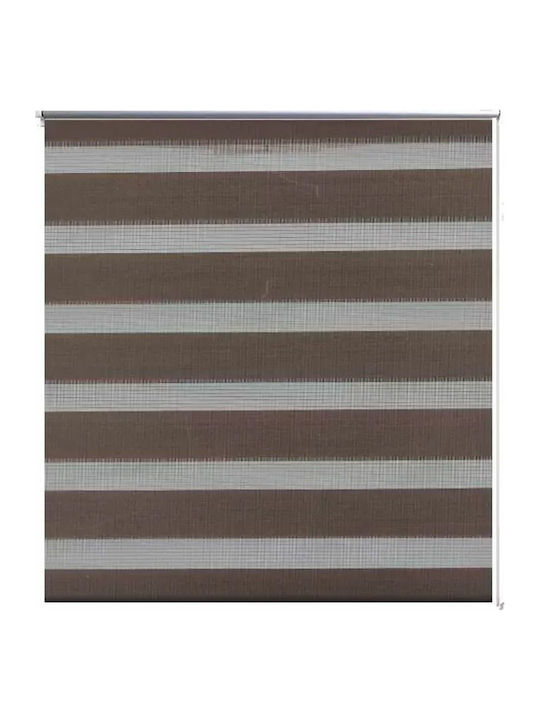 vidaXL Roller Blind Zebra Brown Type "P"90xH150...